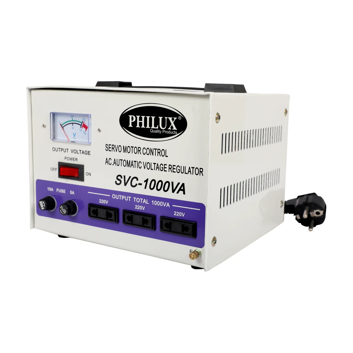 PHILUX AUTOMATIC VOLTAGE REGULATOR SERVO MOTOR SVC